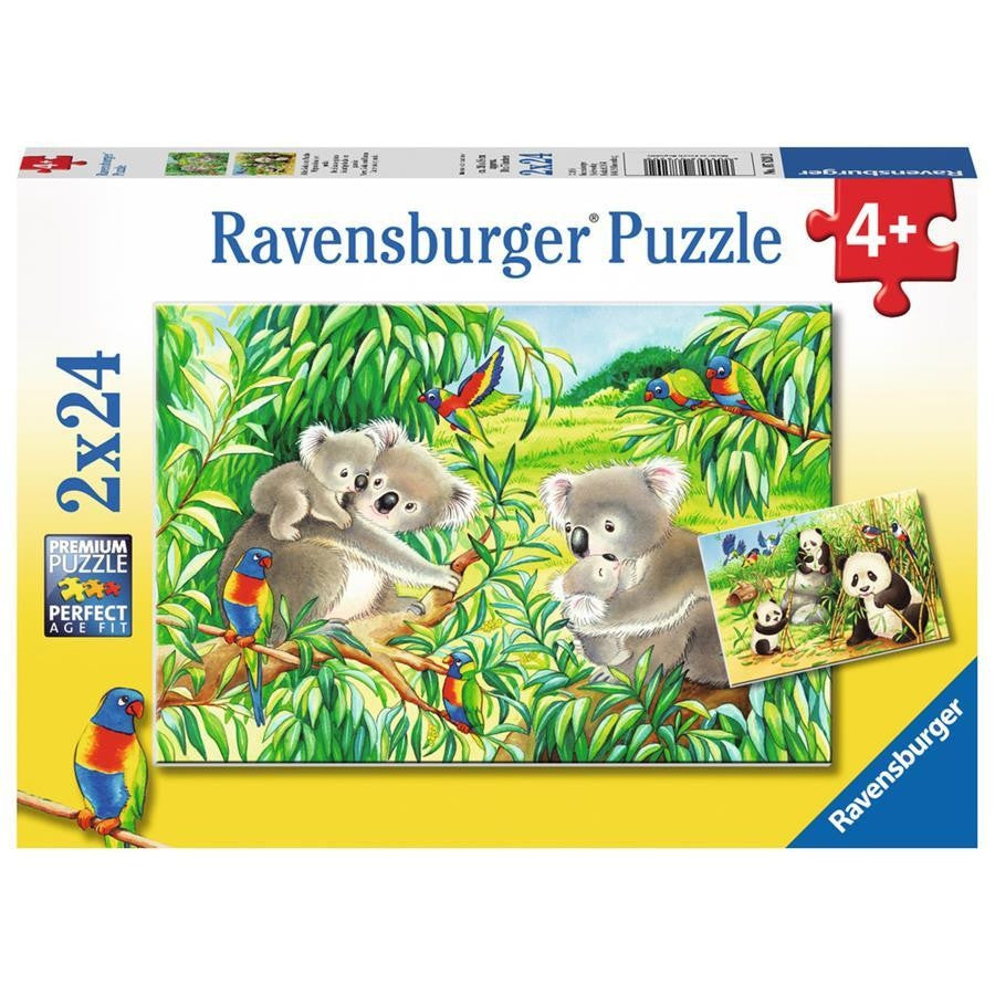 Ravensburger 2x24pc - Sweet Koalas And Pandas Puzzle