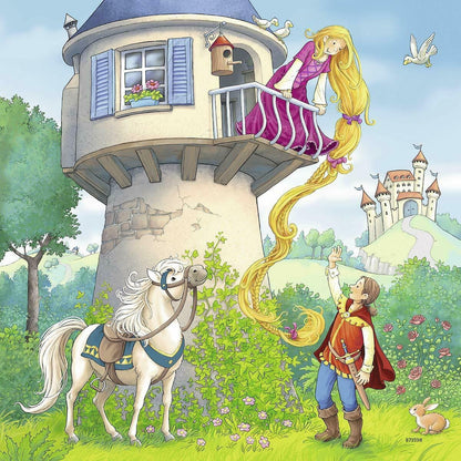 Ravensburger 3x49pc- Rapunzel, Riding Hood and Frog Puzzle