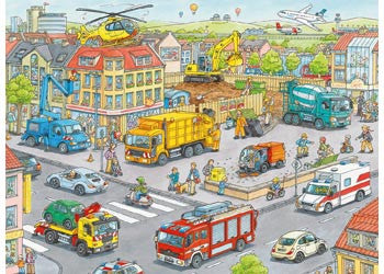 Ravensburger 100pc - Vehicles in the City Puzzle