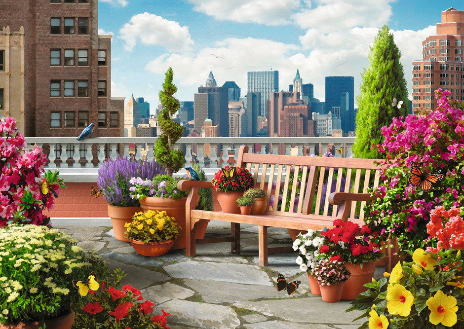 Ravensburger 500pc - Rooftop Garden Large Format Puzzle**Slight Damage**