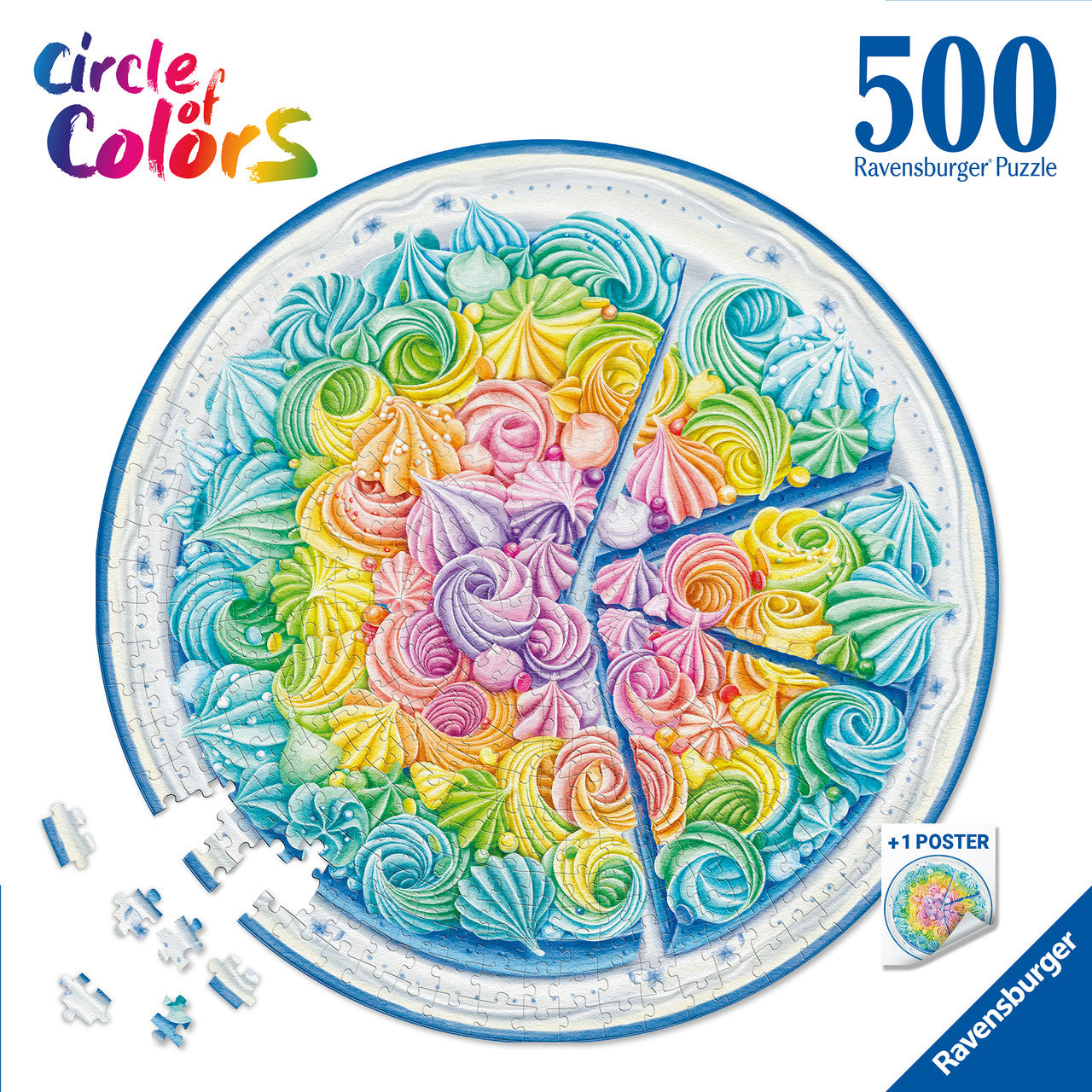 Ravensburger 500pc - Circle of Colors Rainbow Cake Puzzle