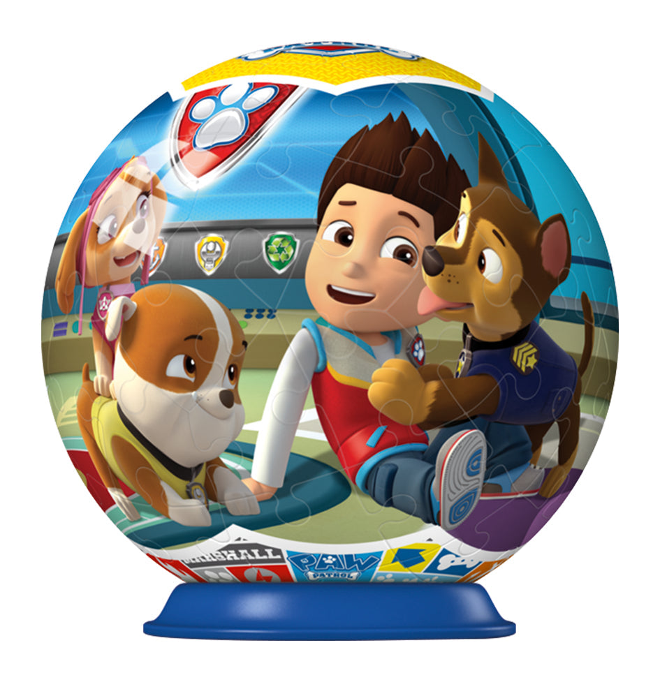 Ravensburger 54pc - PAW Patrol 3D Puzzle Ball - Ryder, Chase, Rubble & Skye