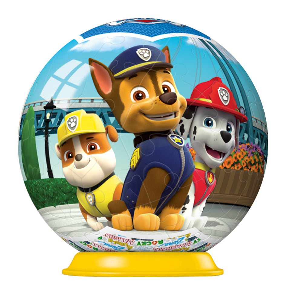 Ravensburger 54pc - 3D Puzzle Ball Paw Patrol Puzzle - Chase, Marshall & Rubble