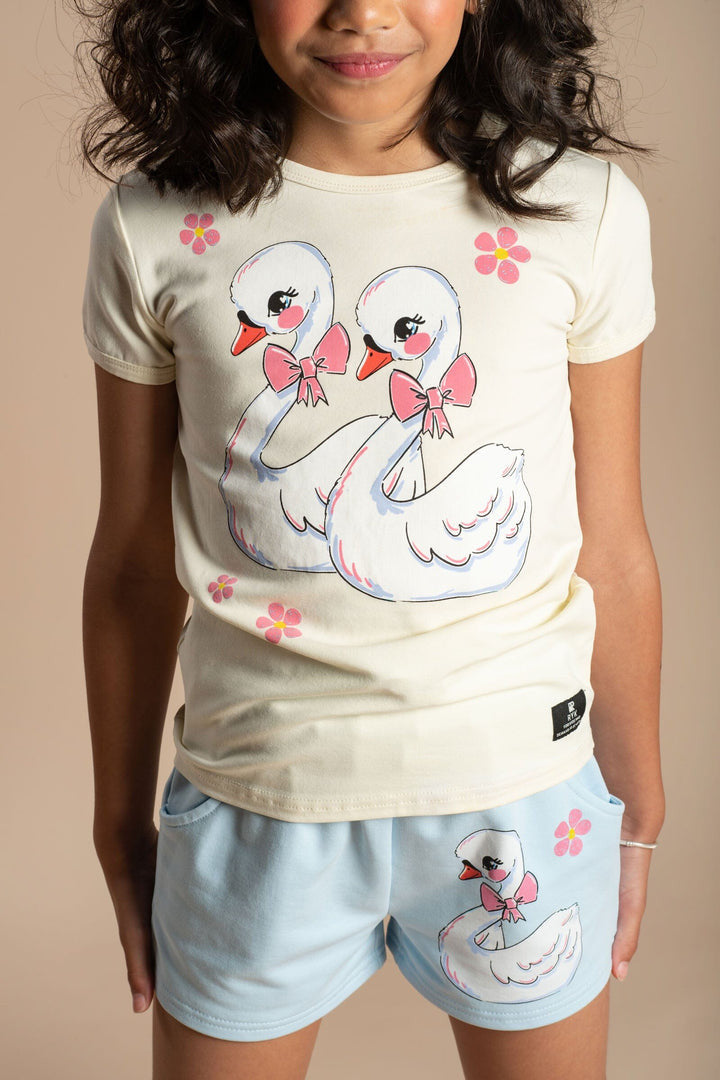 Rock Your Baby - Ribbon Swan Shorts