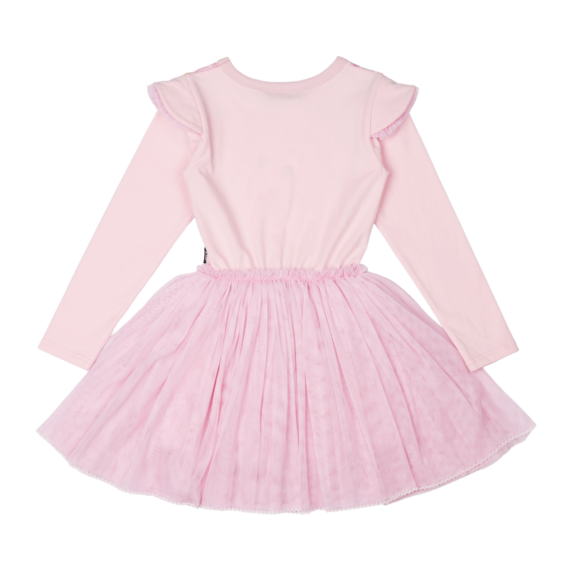 White Kitten Long Sleeve Circus Dress