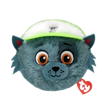 Front view of the Rocky Ty Beanie Bouncer plush toy photographed front-on, 10cm, on a white background