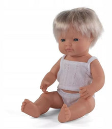 Miniland Doll 38cm - Caucasian Boy Baby Doll