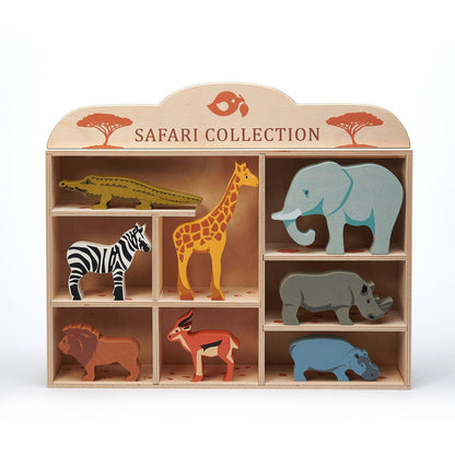 Tender Leaf Toys - Safari Animals with Display Shelf