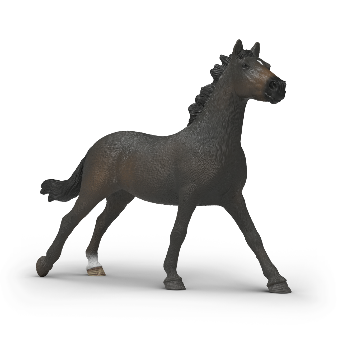 Schleich English Thoroughbred Mare 14914 hand-painted HORSE CLUB horse figurine with dark bay coat and black mane