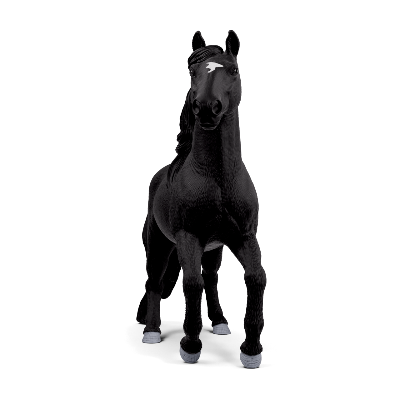 Schleich Lusitano Stallion 14918 hand-painted HORSE CLUB horse figurine in a rearing pose with black mane and tail
