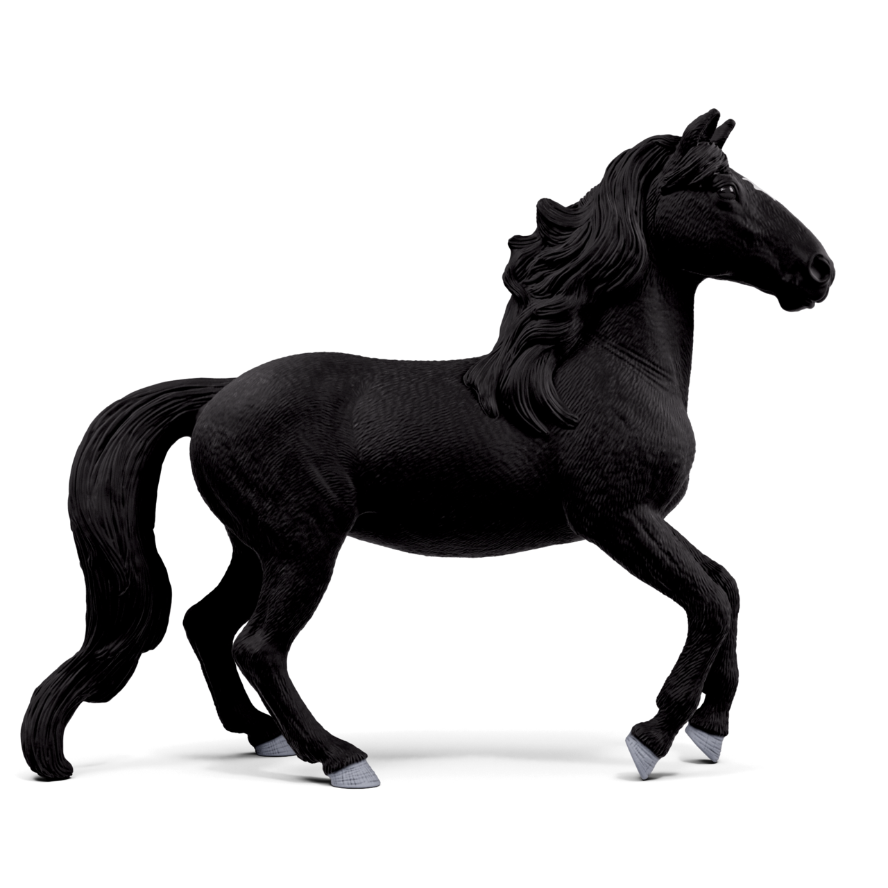 Schleich Lusitano Stallion 14918 hand-painted HORSE CLUB horse figurine in a rearing pose with black mane and tail