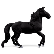 Schleich Lusitano Stallion 14918 hand-painted HORSE CLUB horse figurine in a rearing pose with black mane and tail