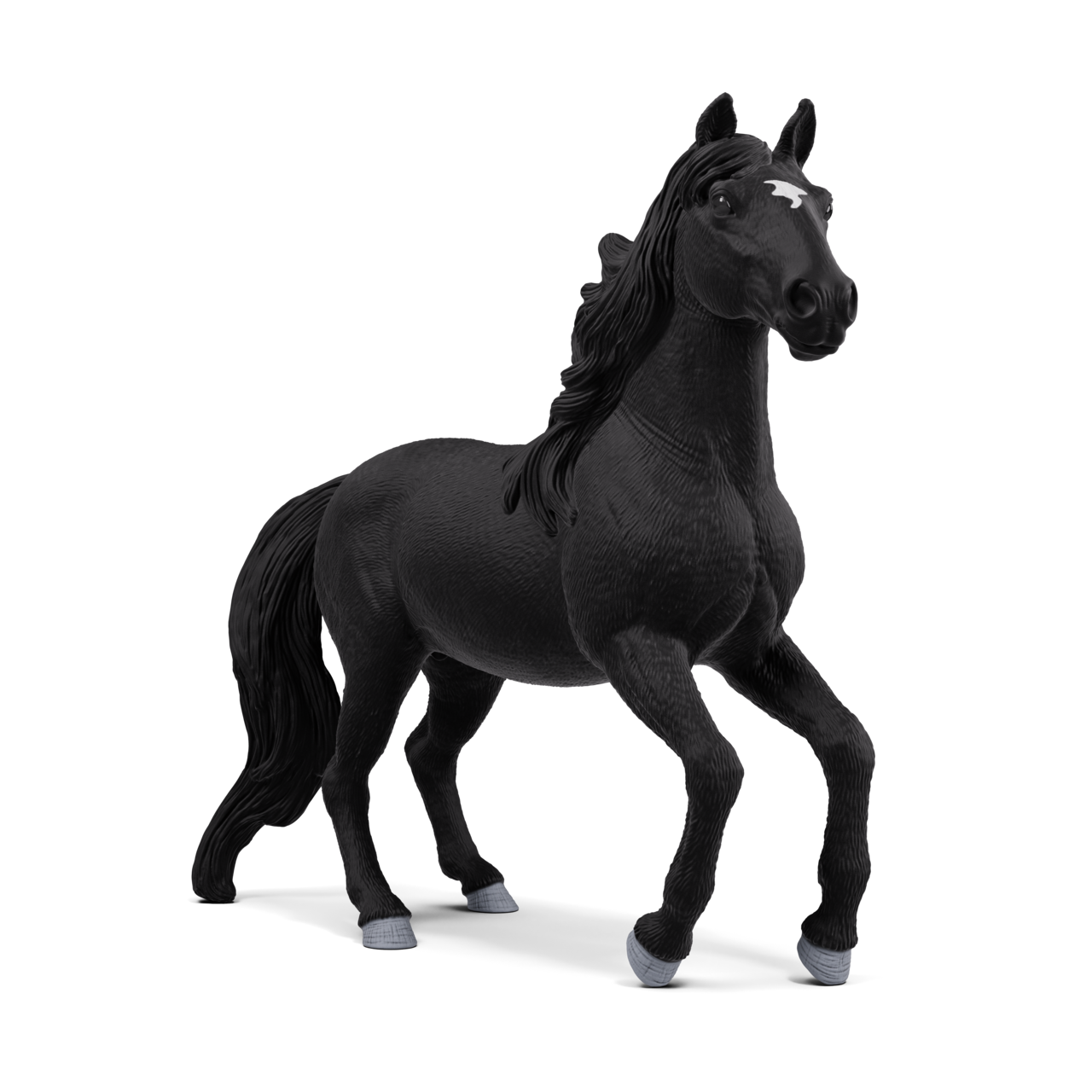 Schleich Lusitano Stallion 14918 hand-painted HORSE CLUB horse figurine in a rearing pose with black mane and tail