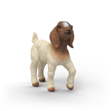 Schleich Boer Goat Kid 14930 hand-painted FARM WORLD goat figurine with realistic white coat and brown head