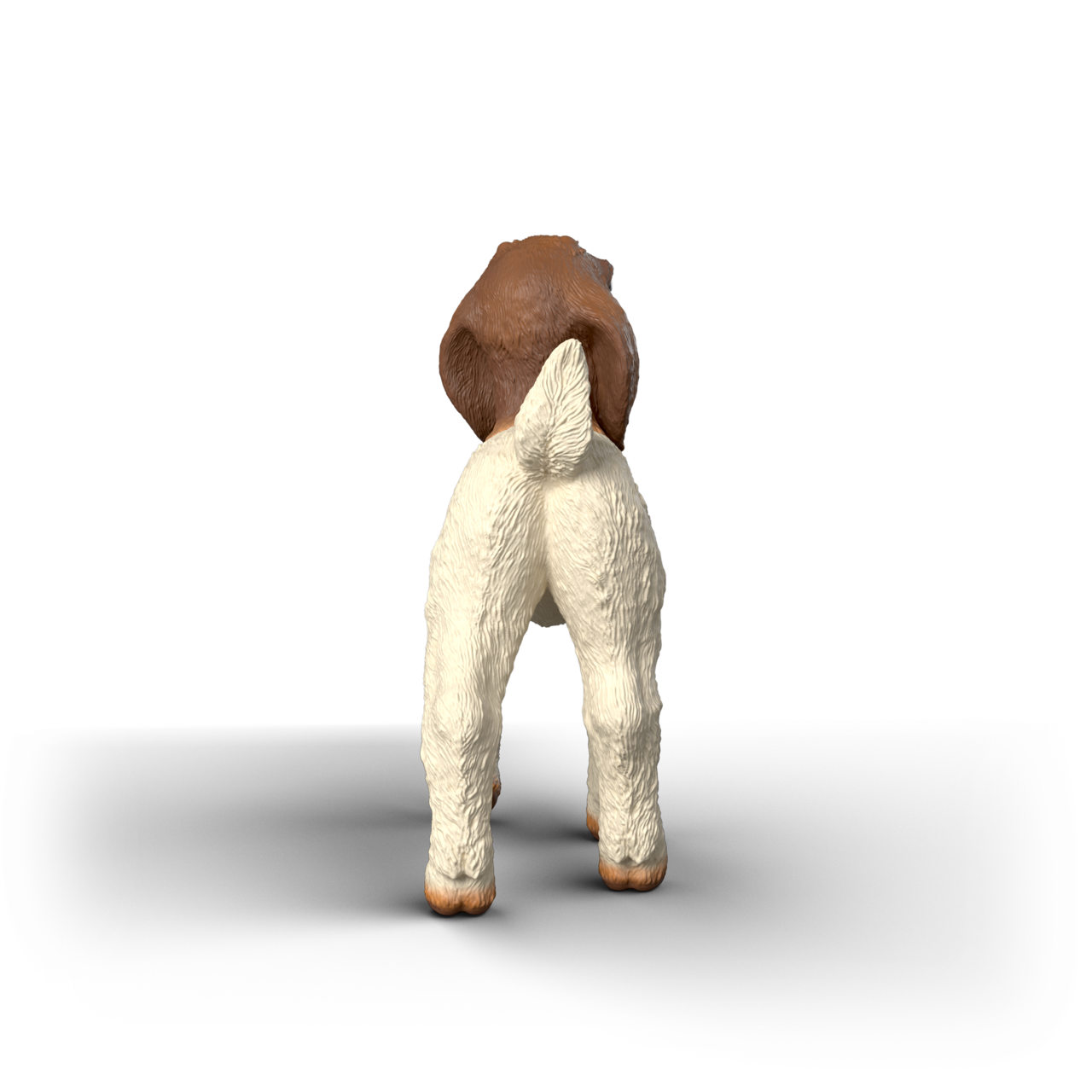 Schleich Boer Goat Kid 14930 hand-painted FARM WORLD goat figurine with realistic white coat and brown head