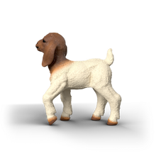 Schleich Boer Goat Kid 14930 hand-painted FARM WORLD goat figurine with realistic white coat and brown head