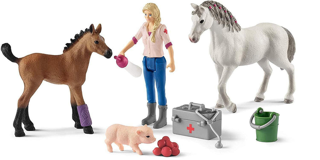 Schleich- Vet Visiting Mare and Foal