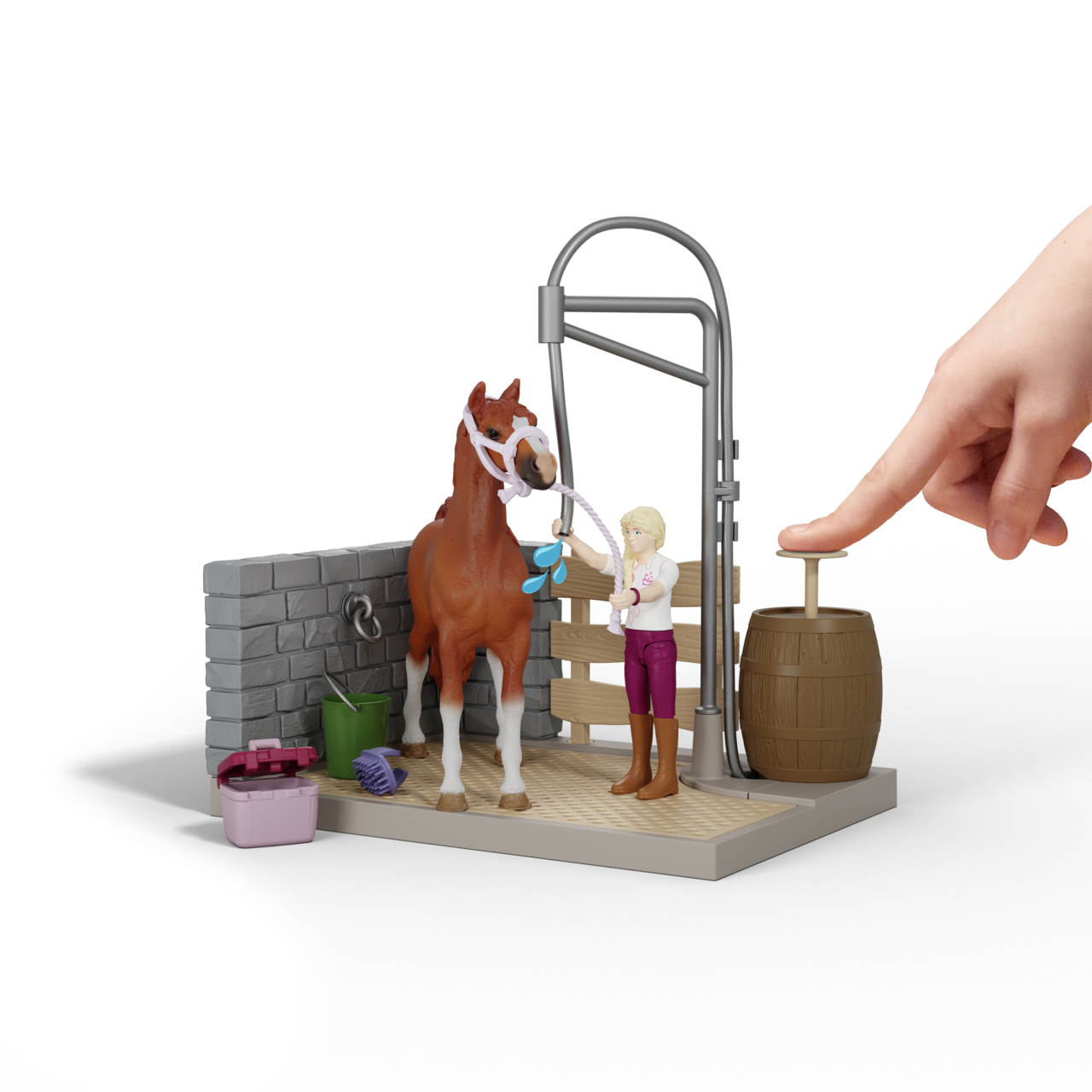 Schleich Sofia's Horse Wash 42792 HORSE CLUB playset with Sofia figure, American Saddlebred horse and working water pump