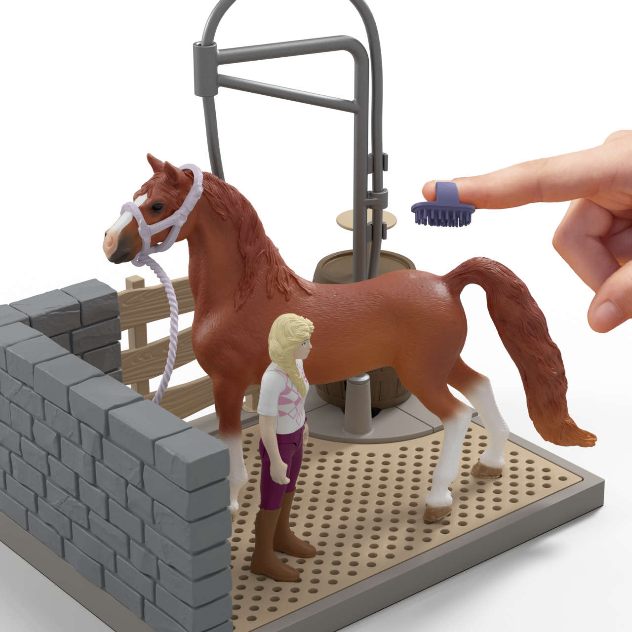 Schleich Sofia's Horse Wash 42792 HORSE CLUB playset with Sofia figure, American Saddlebred horse and working water pump