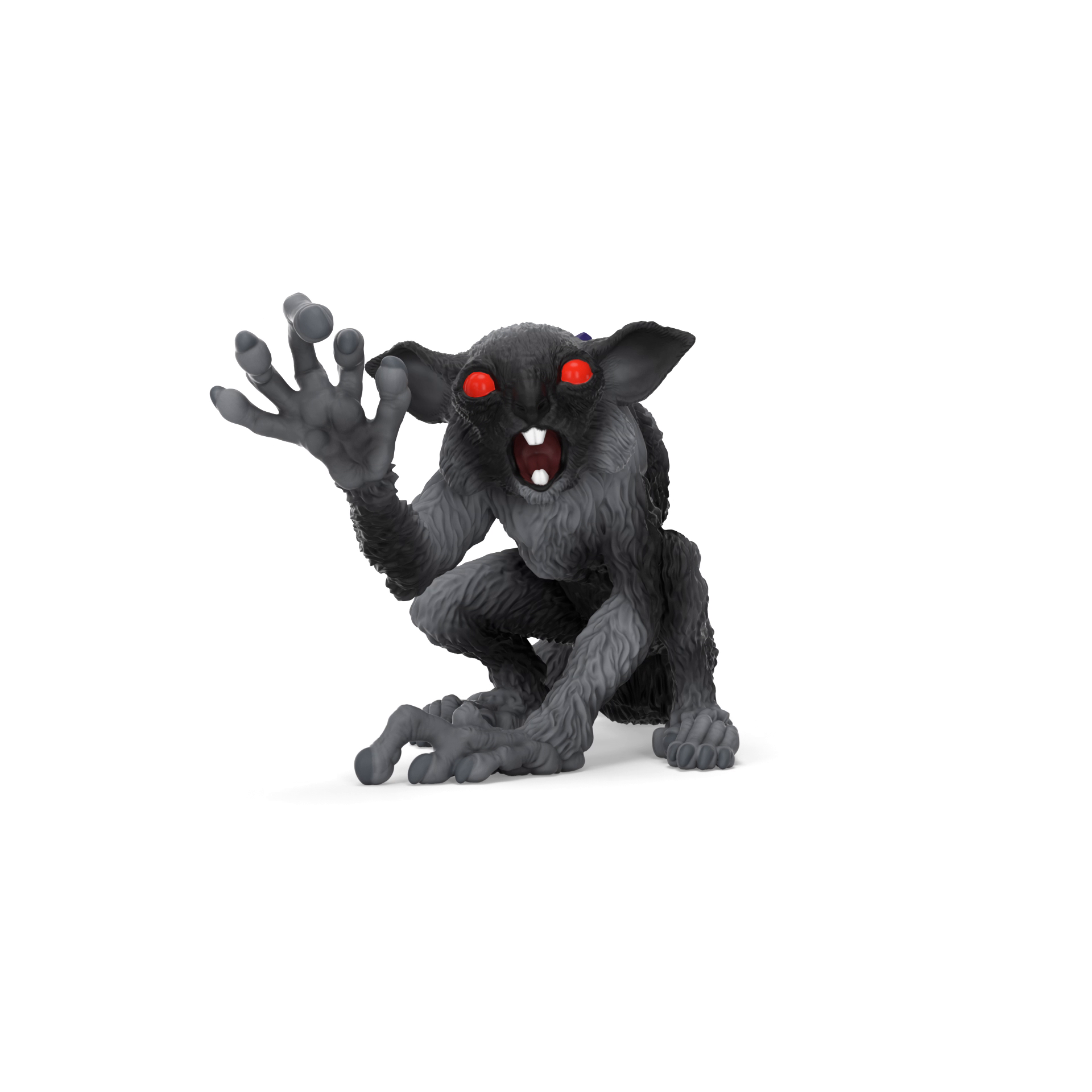 Schleich Shadow Lemur 70855 ELDRADOR CREATURES fantasy figurine with purple crystal spikes and glowing red eyes
