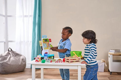 Scan and Learn Checkout packaging showing the pretend grocery toy artwork and age recommendation