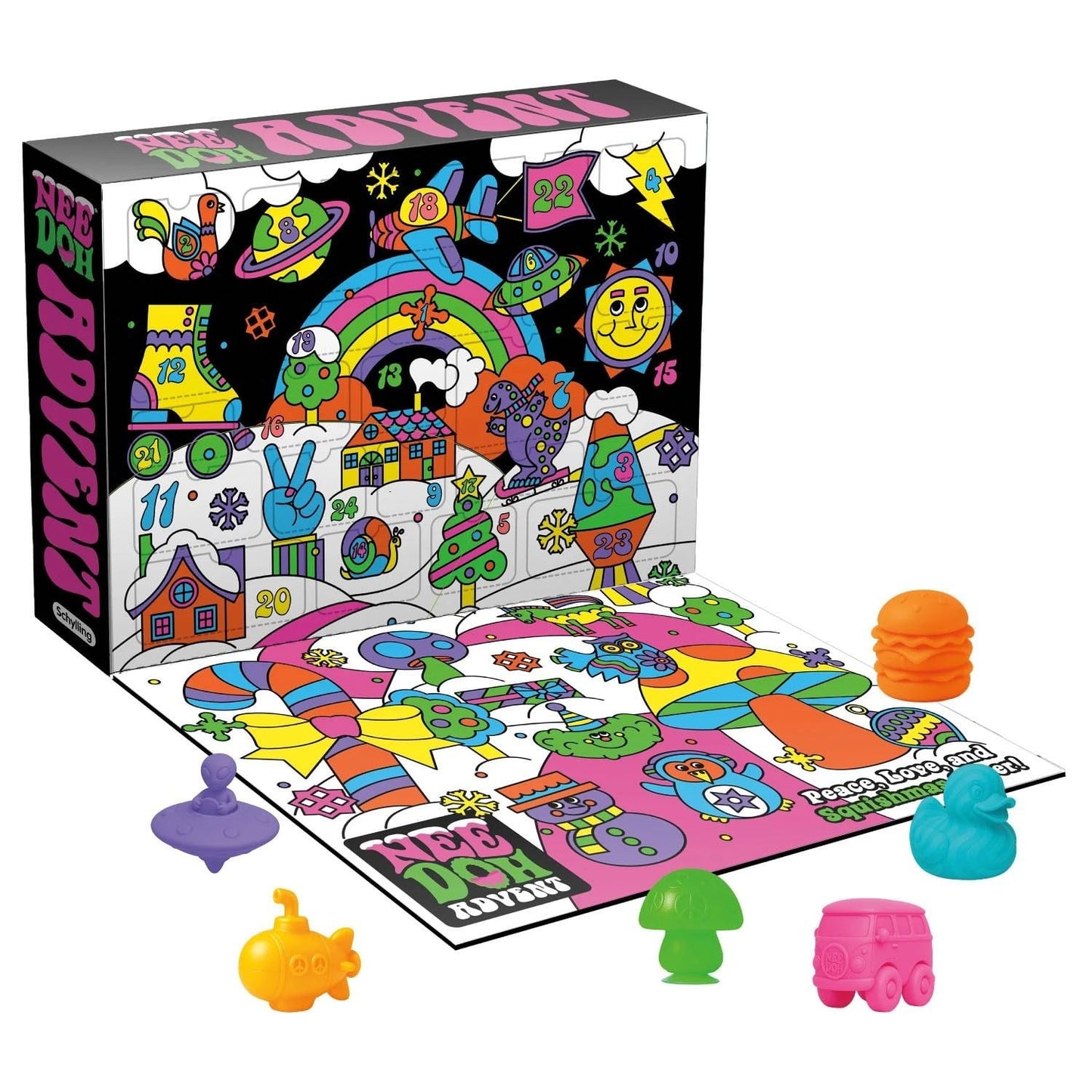 Schylling NeeDoh Christmas Advent Calendar 2026 | 24 Squishy Sensory Surprises