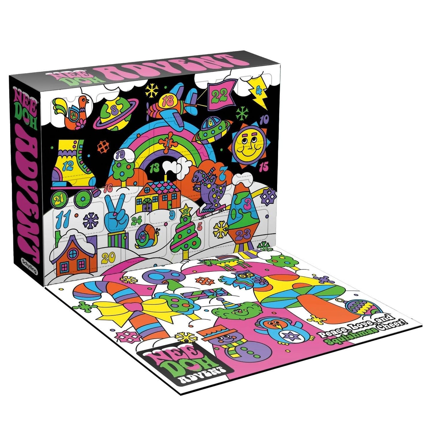 Schylling NeeDoh Christmas Advent Calendar 2026 | 24 Squishy Sensory Surprises
