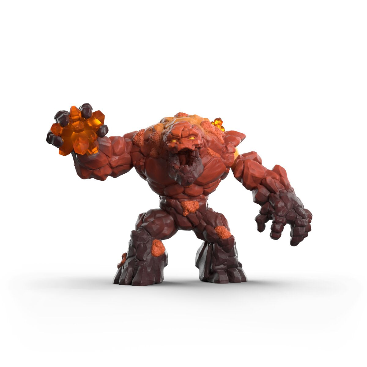 Schleich Eldrador Creatures Lava Golem 70895 monster figurine with a rocky lava-inspired body, enormous claws and glowing orange detailing.