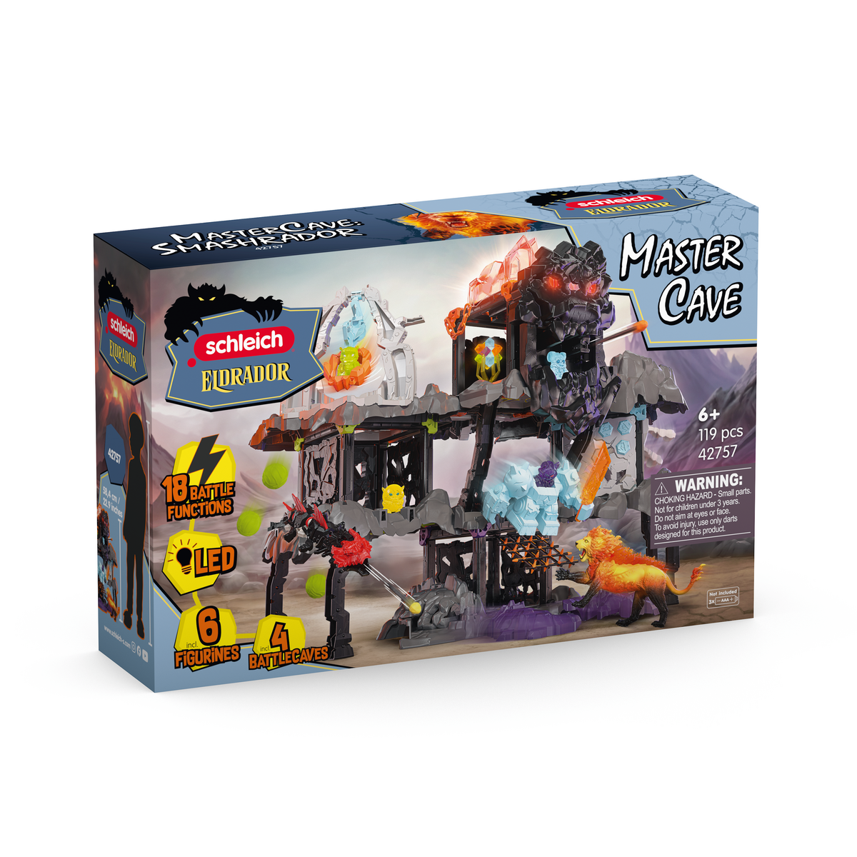 Schleich Eldrador MasterCave Smashrador 42757 119 piece playset in retail packaging