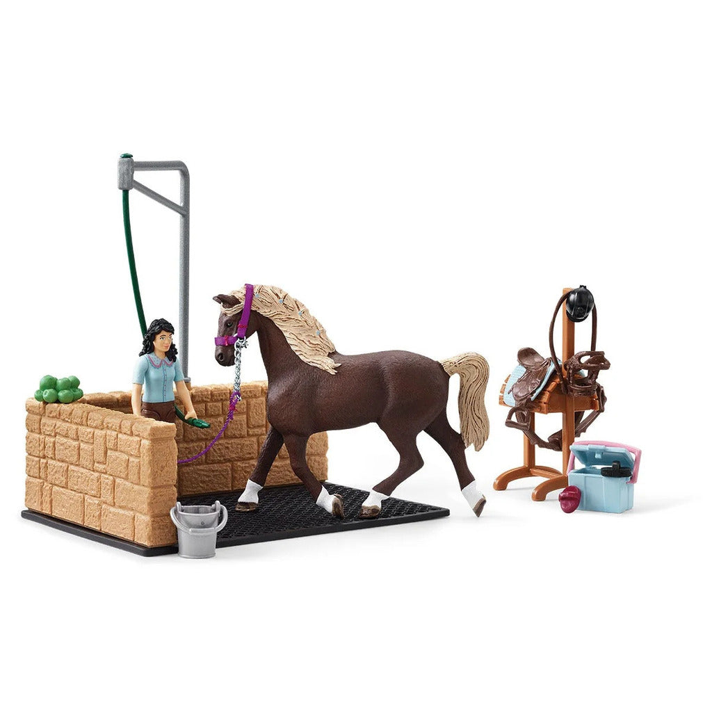 Emily's Care Set packaging showing the rider figure, horse and included horse care equipment