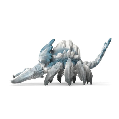Child positioning the Ice Crab figure against other Eldrador creatures during floor play