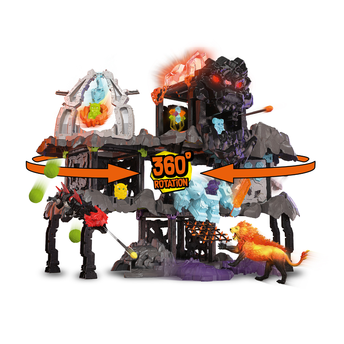 Schleich MasterCave Smashrador 42757 showing the 360 degree rotating play feature