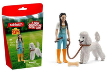 Schleich Park Stroll Adventure pocket set with hand-painted figures and outdoor walking accessories