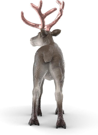 Rose Gold Christmas Reindeer viewed from above showing the metallic finish across its back and antlers