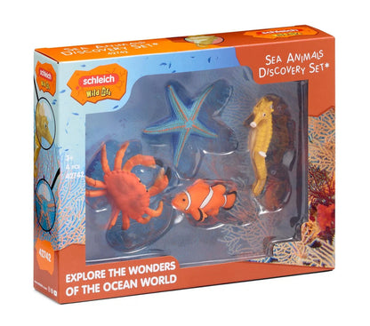 Close-up of one sea animal figure showing anatomically accurate sculpting and paintwork