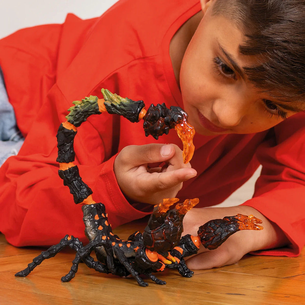 Detail of the Shadow Scorpion's segmented tail and hand-painted edge highlighting