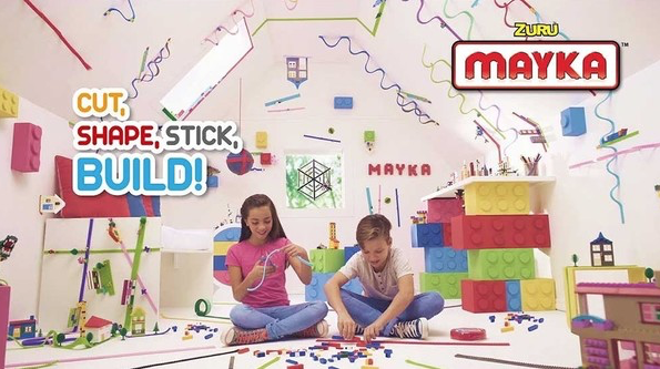 Zuru MAYKA Toy Block Tape - 2 Stud Roll 1m Dark Green