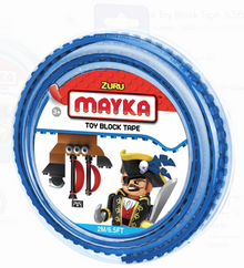 Zuru MAYKA Toy Block Tape - 2 Stud Roll 2m Dark Blue