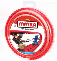 Zuru MAYKA Toy Block Tape - 2 Stud Roll 2m Red
