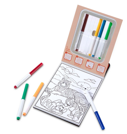 Melissa & Doug - ON the GO - Magic-Pattern - Wild Animals Coloring Pad