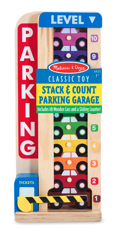 Melissa & Doug - Wooden Stack & Count Parking Garage
