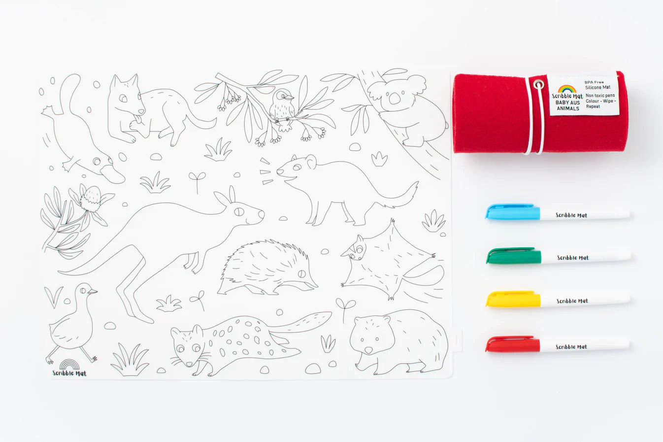 Scribble Mat The Originals - Baby Australian Animals