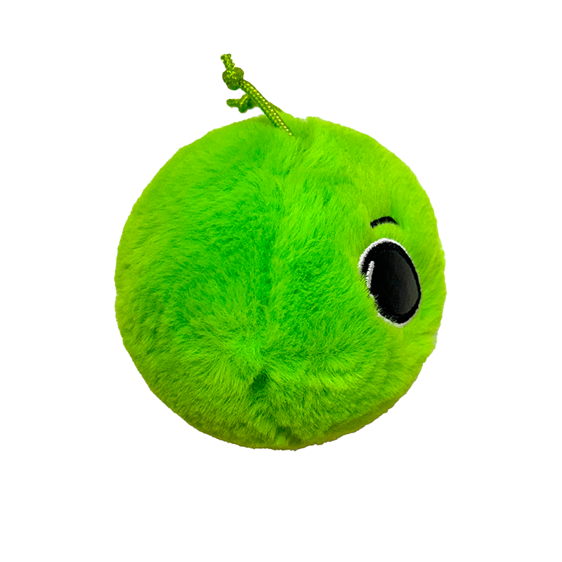 Sebastian the Alien 10cm Ty plush with the red Ty Heart swing tag attached, on a plain white background