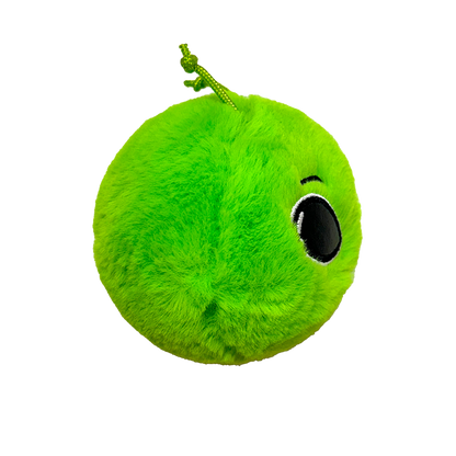 Sebastian the Alien 10cm Ty plush with the red Ty Heart swing tag attached, on a plain white background