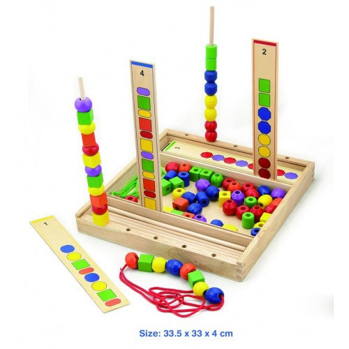 VigaToys - Sequence Beads with pattern cards