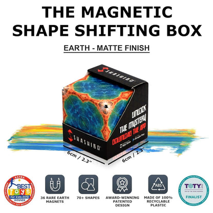 Shashibo Puzzle Cube - Earth | Magnetic Transforming Puzzle