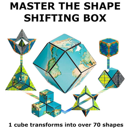 Shashibo Puzzle Cube - Earth | Magnetic Transforming Puzzle