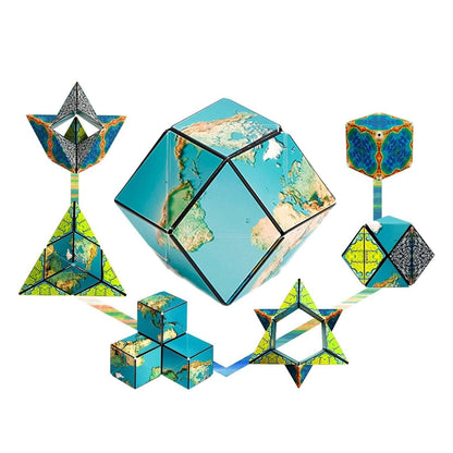 Shashibo Puzzle Cube - Earth | Magnetic Transforming Puzzle