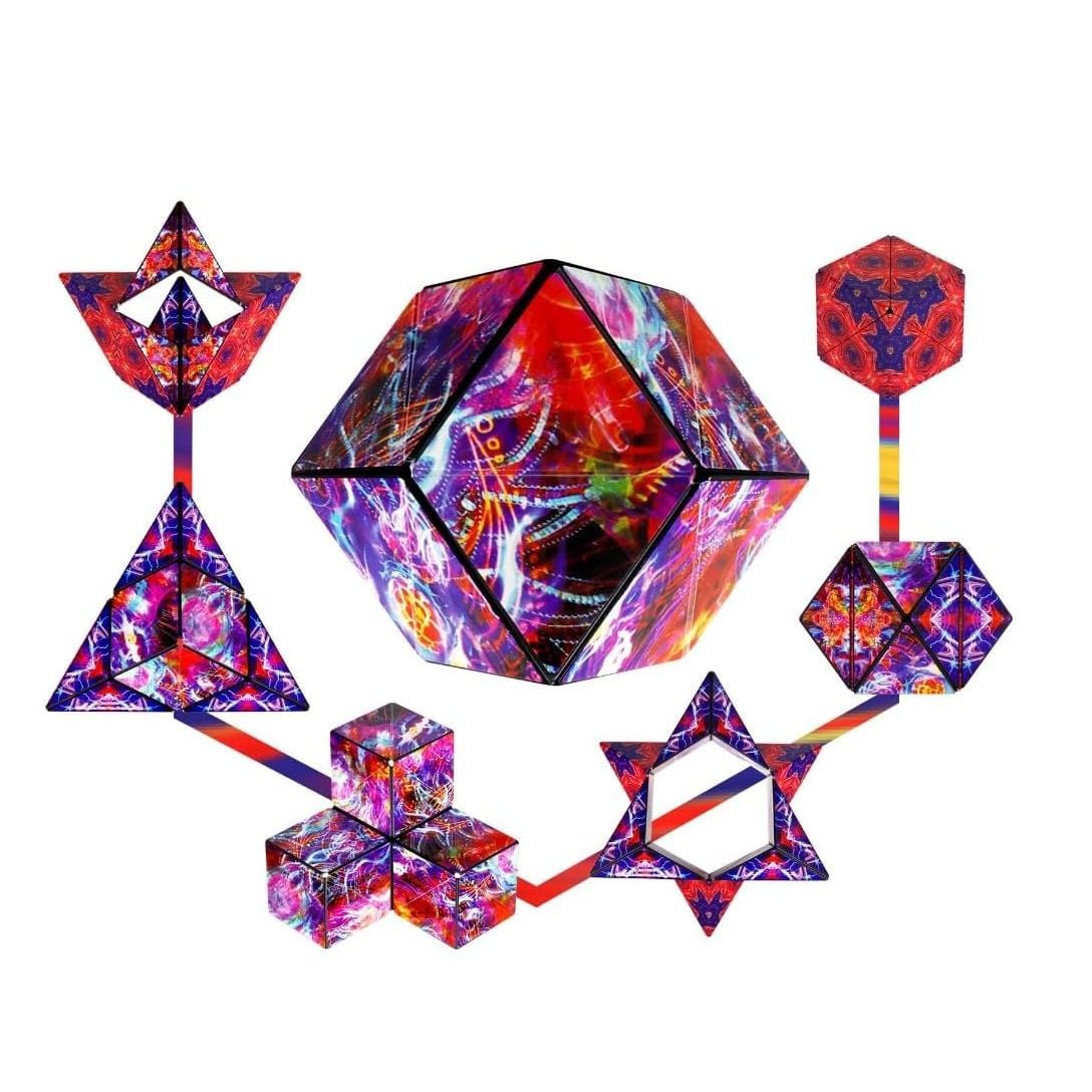 Shashibo Puzzle Cube - Fire Goddess | Magnetic Transforming Puzzle
