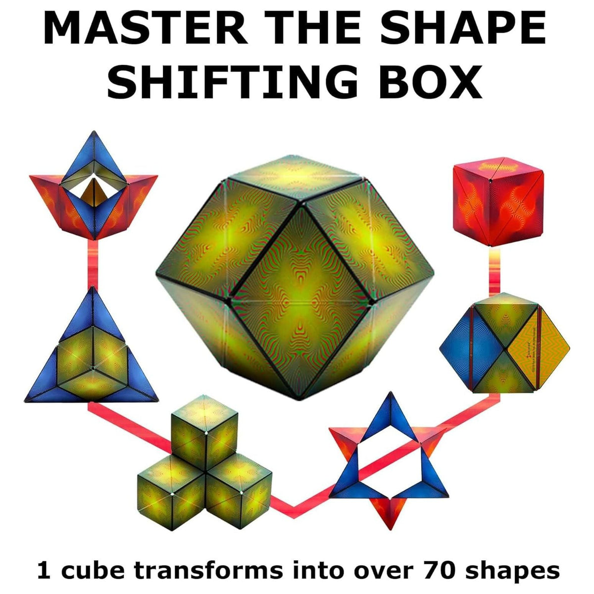 Shashibo Puzzle Cube - Optical Illusion | Magnetic Transforming Puzzle